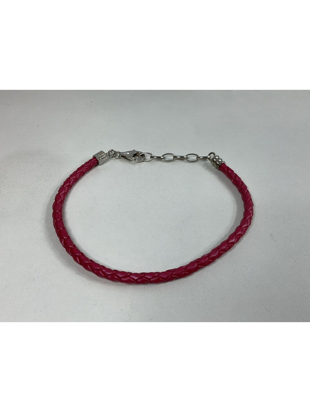 Chamilia Braided Red Leather Bracelet NEW 8”
